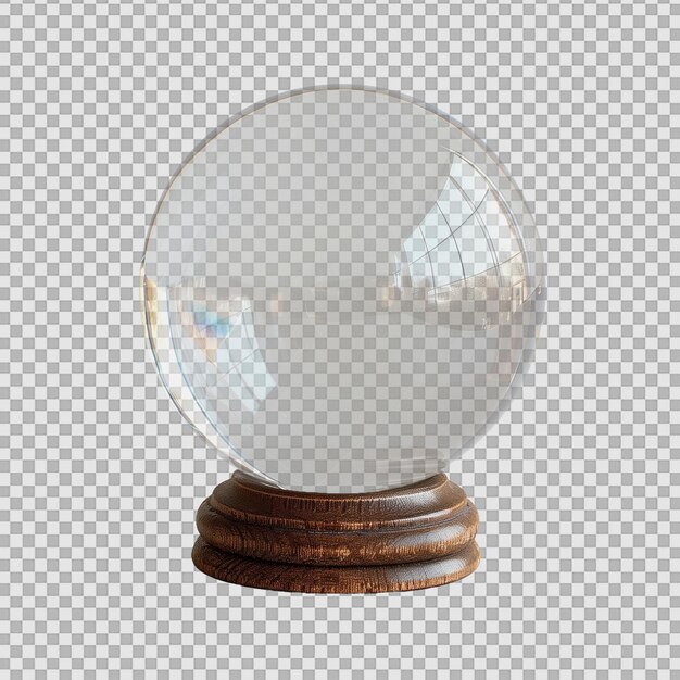 PSD boule de cristal sur fond transparent