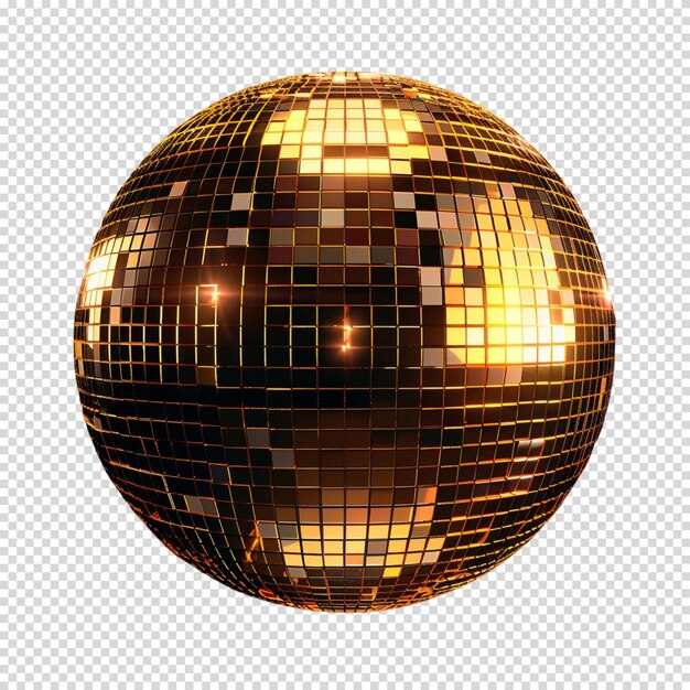 PSD boule de disco isolée sur un fond transparent