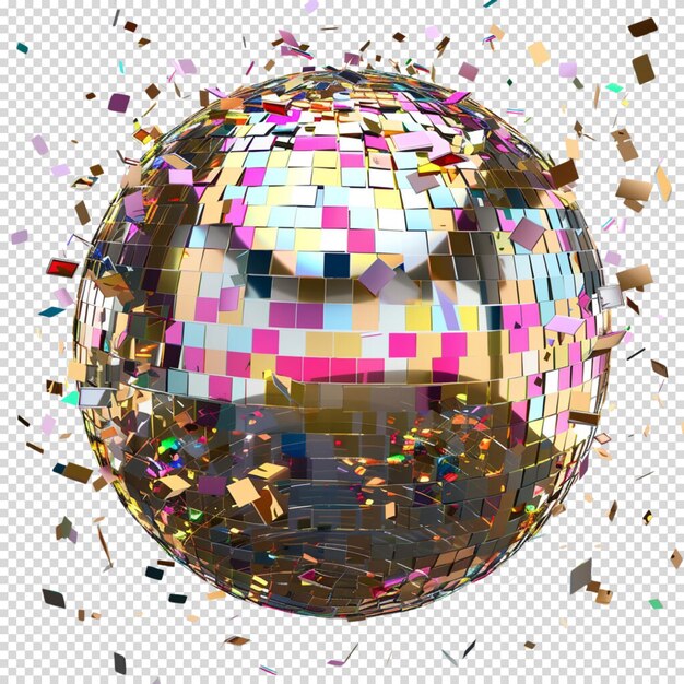 PSD boule de disco isolée sur un fond transparent