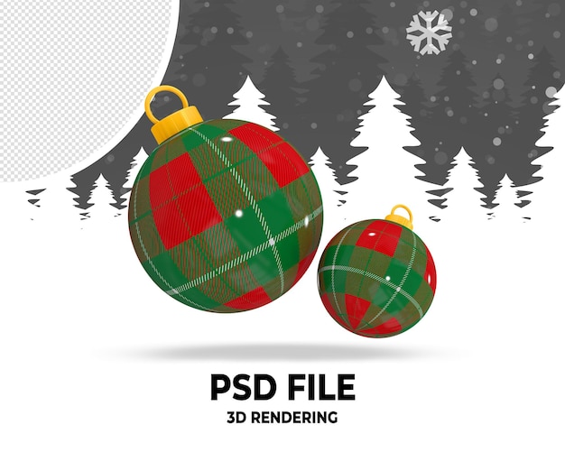 PSD boule de noël 3d