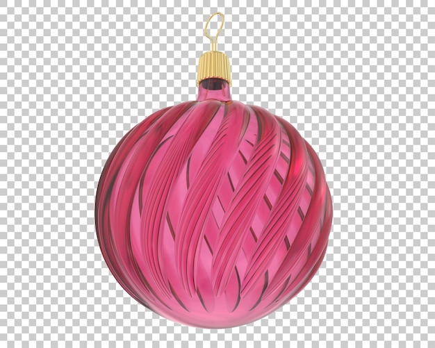 Boule De Noël Sur Fond Transparent. Rendu 3d Illustration PSD Premium