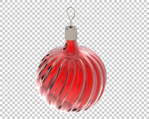 Boule de Noël sur fond transparent. rendu 3d - illustration