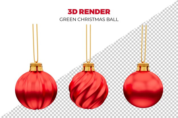 Boule de Noël PSD 3D gratuite pour la décoration de Noël