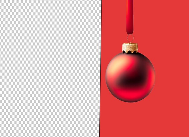 PSD boule de noël rouge