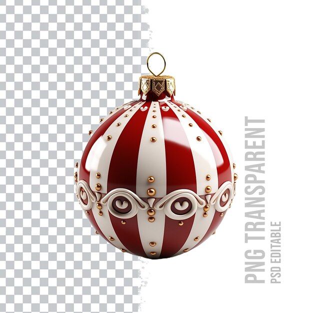 PSD boule de noël transparente en psd