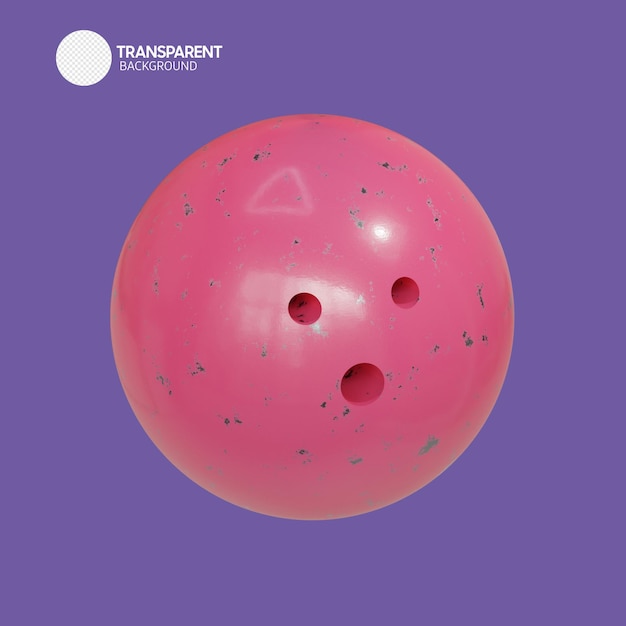 Une boule rose avec le mot transparent dessus