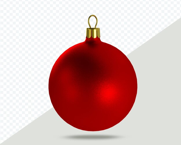 PSD boule de sapin de noël rouge gratuite psd modifiable