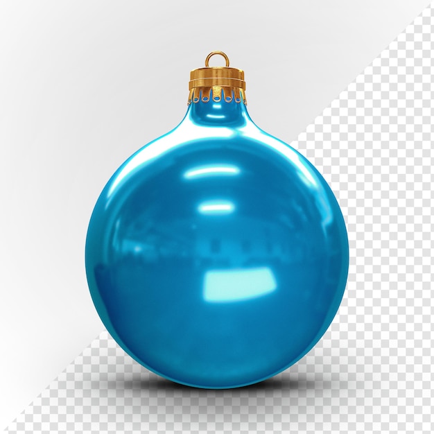 Boules De Décoration De Noël Bleu 3d Render