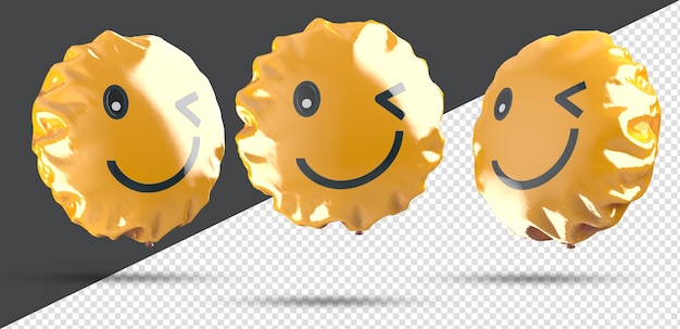 Boules D'emoji 3d Png Pour La Composition De Rendu 3d