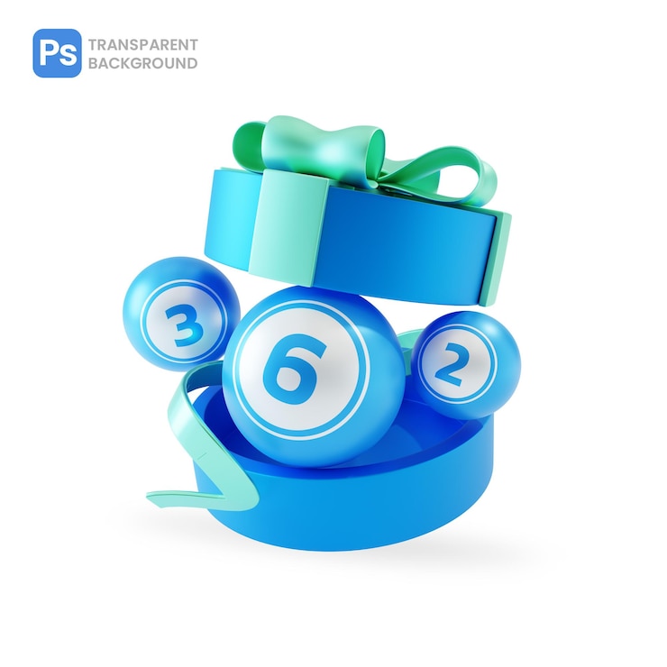 PSD boules de loterie et boîte à cadeaux