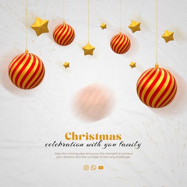 Boules réalistes de Noël 3D Joyeux Noël et bonne année Boules 3D festives