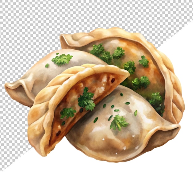 PSD des boulettes de viande maultaschen sur un fond transparent