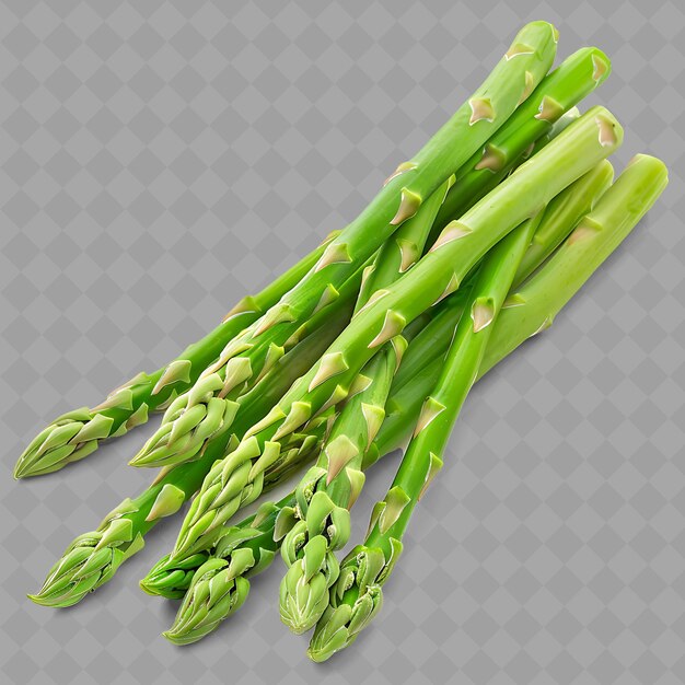 PSD un bouquet d'asperges qui est vert