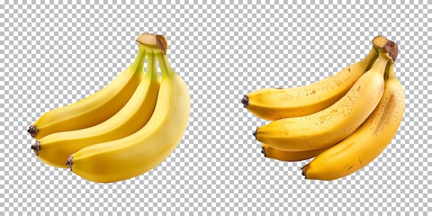 PSD un bouquet de bananes isolé sur un fond transparent png