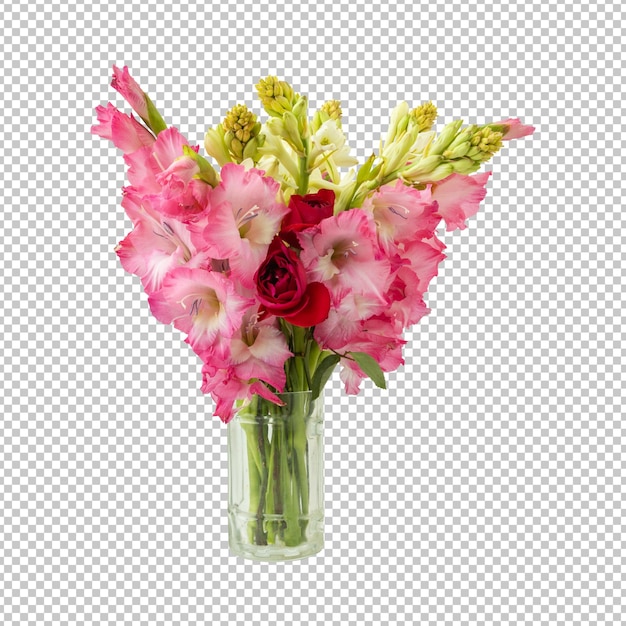 PSD bouquet de flores mistas isolado renderização