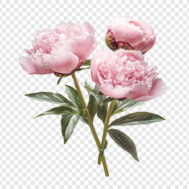 PSD bouquet di peonie rosa
