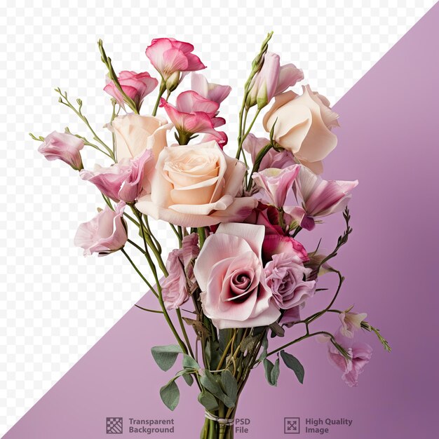 Bouquet D'eustoma Et De Rose