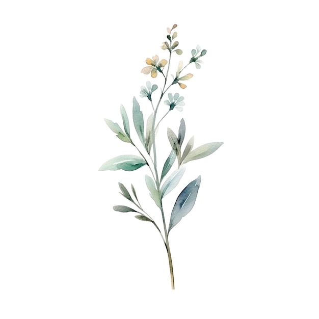 Bouquet de fleurs à l'aquarelle Des fleurs dessinées à la main isolées sur un fond blanc