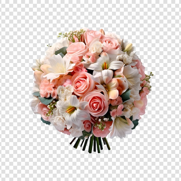 PSD un bouquet de fleurs sur un fond transparent