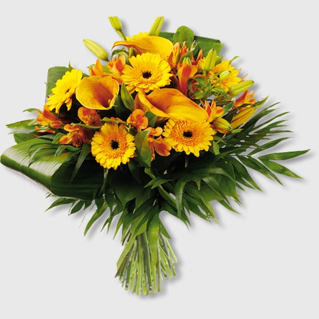Bouquet de fleurs jaunes ensoleillées