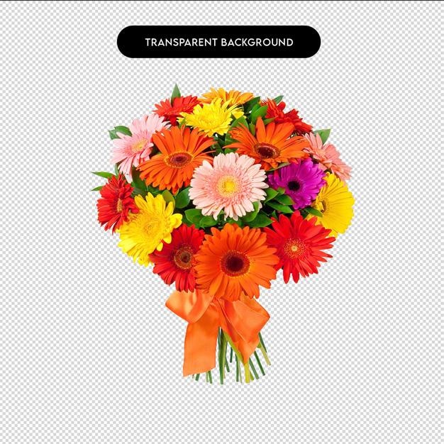Bouquet de fleurs PNG pour des dessins floraux élégants
