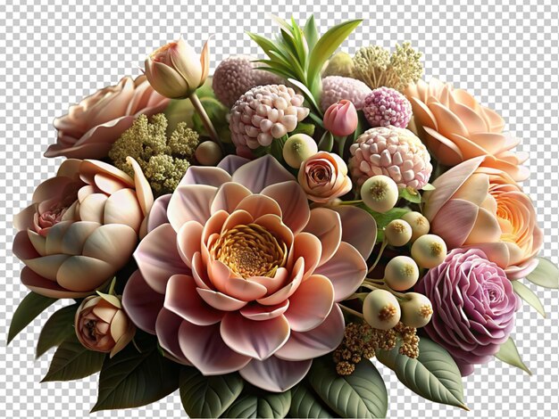 PSD un bouquet de fleurs