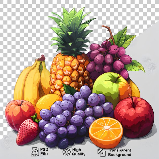 Un Bouquet De Fruits Sur Un Fond Transparent Avec Un Fichier Png