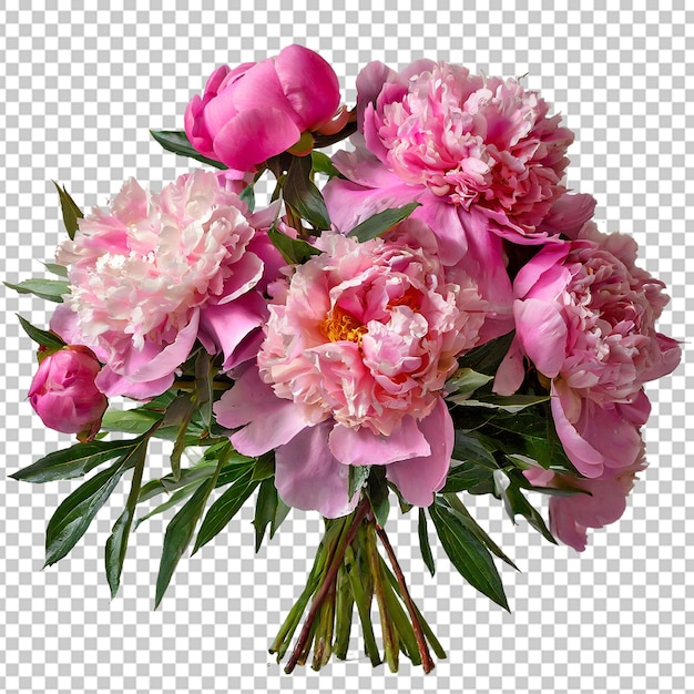 Bouquet de péonies roses