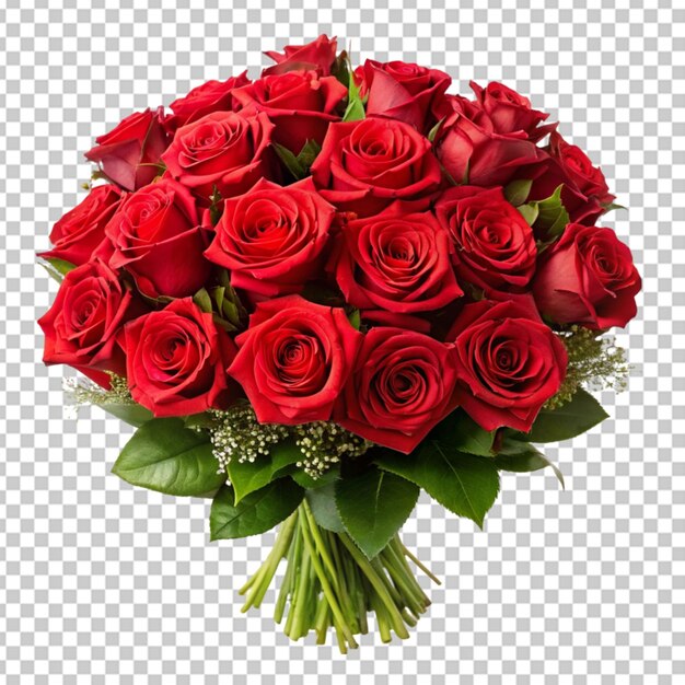 PSD bouquet de qualité de roses rouges isolées