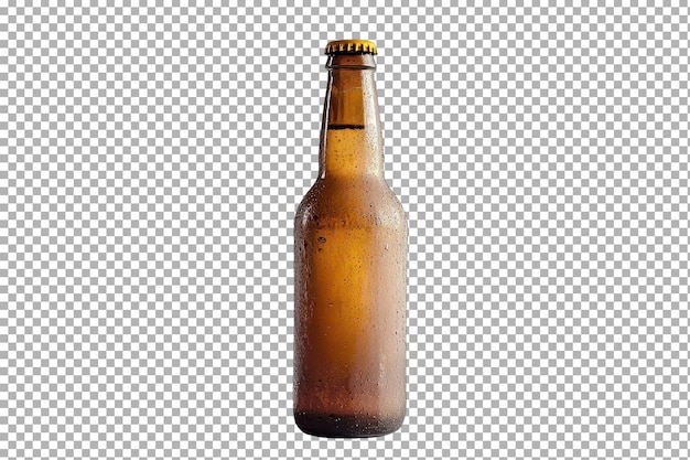 Bouteille de bière rafraîchissante parfaite pour étancher votre soif avec isolé sur fond transparent