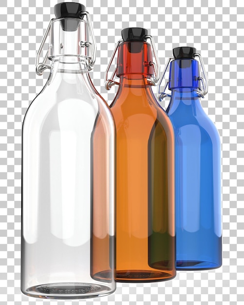 PSD bouteille de boisson isolée sur fond transparent illustration de rendu 3d