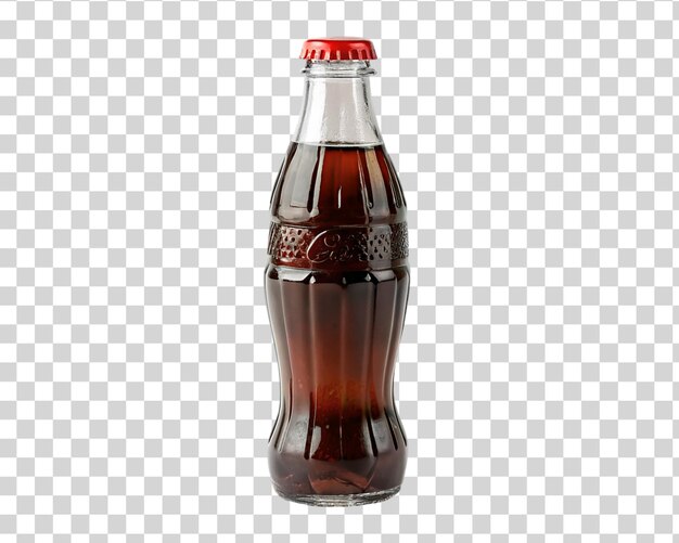 PSD bouteille de coca-cola vide sur un fond transparent