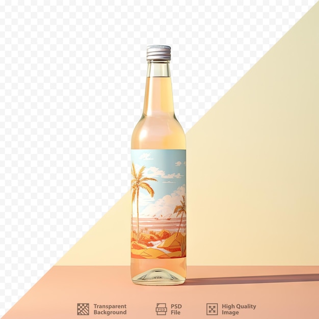 PSD bouteille de cocktail seule sur fond transparent