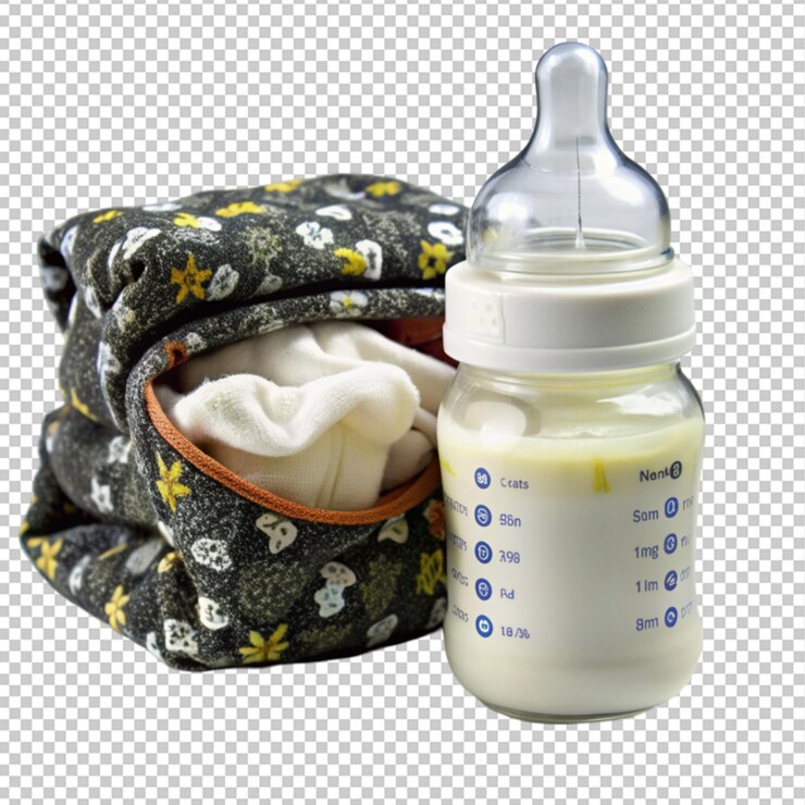 PSD bouteille de couches avec du lait