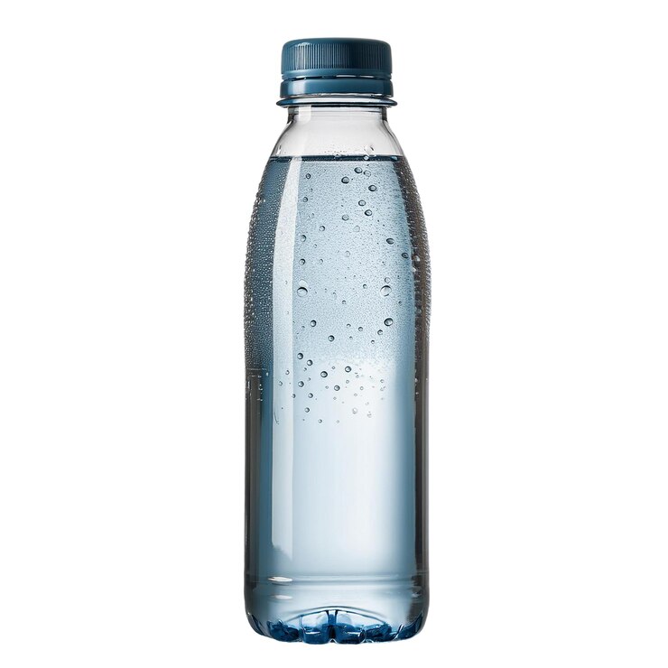 PSD bouteille d'eau froide avec des gouttes