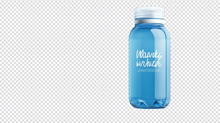 PSD une bouteille d'eau motivante avec une citation inspirante adaptée à la promotion de la santé et du bien-être