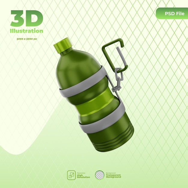 PSD bouteille d'eau de rendu 3d