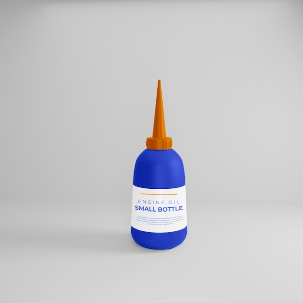 PSD bouteille d'huile moteur de rendu 3d