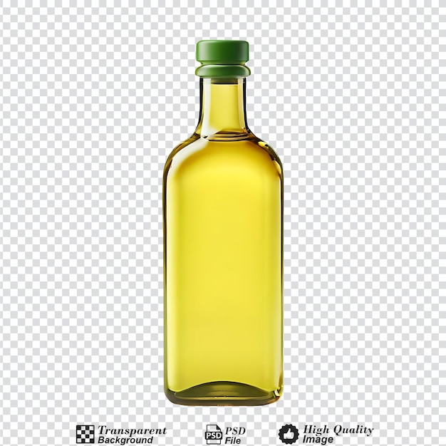 PSD bouteille d'huile d'olive isolée sur un fond transparent