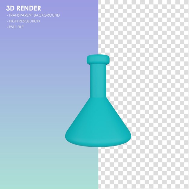 PSD bouteille icône 3d