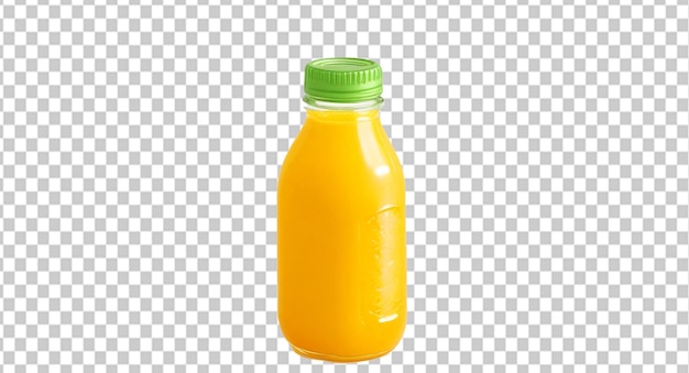 PSD bouteille de jus de mangue sur une couche d'alpha