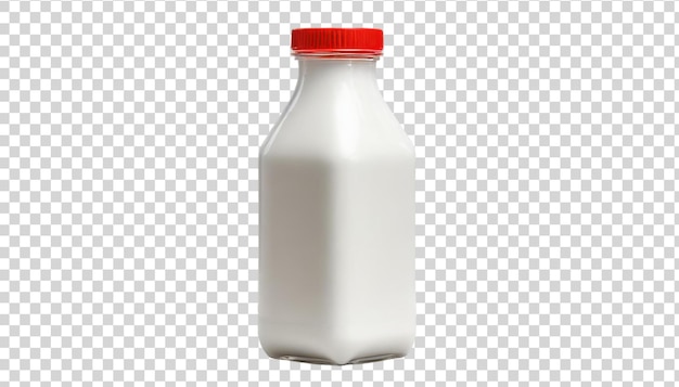 PSD bouteille de lait en plastique sur fond transparent