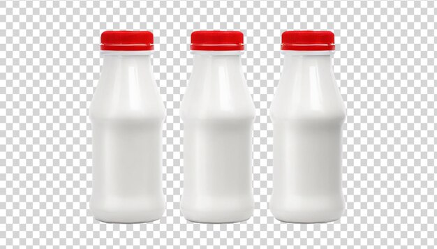 PSD bouteille de lait en plastique sur fond transparent