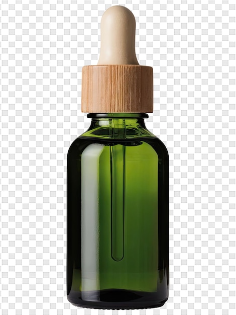 PSD une bouteille de liquide vert avec un bouchon en bois