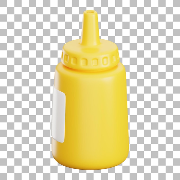 PSD une bouteille de mayonnaise 3d