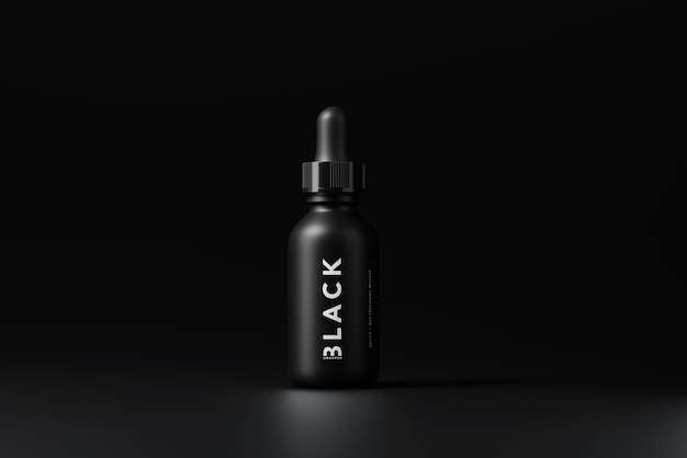 une bouteille noire de marqueur noir qui dit marqueur noir sur elle