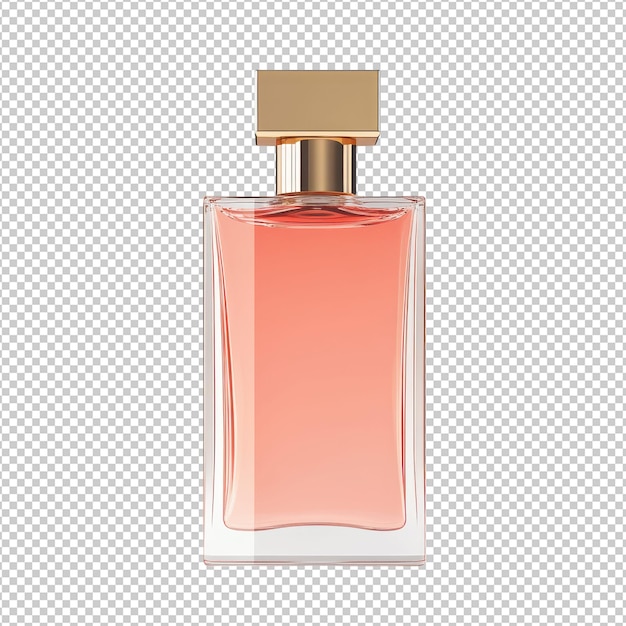 Bouteille de parfum de luxe isolée sur un fond transparent