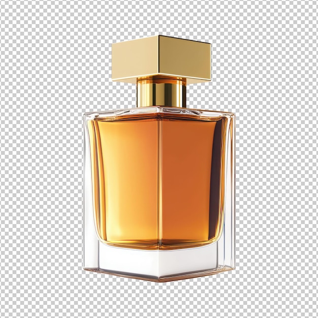 Bouteille de parfum de luxe isolée sur un fond transparent