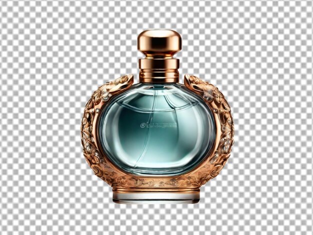 bouteille de parfum de luxe en png isolée sur un fond transparent