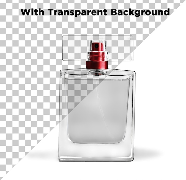Bouteille de parfum ou de parfum sophistiquée remplie de liquide transparent PNG PSD Arrière-plan transparent